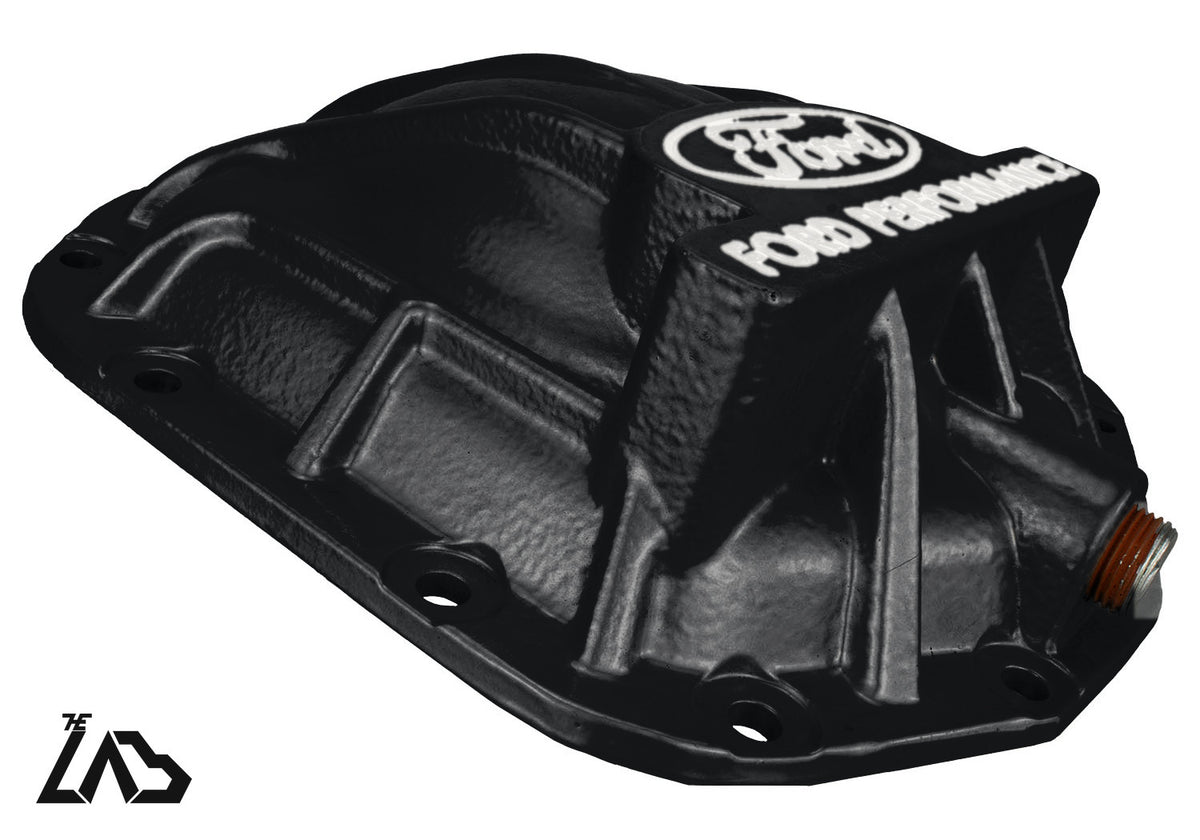 Ford Performance M-4033-BR rear differential cover, Shadow Black, white letter fill