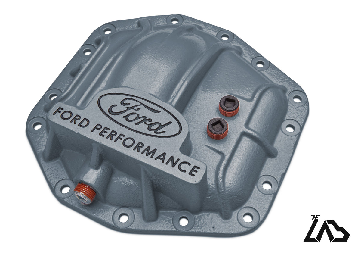 Ford Performance M-4033-DR Bronco Raptor rear differential cover, Azure Gray, black letter fill