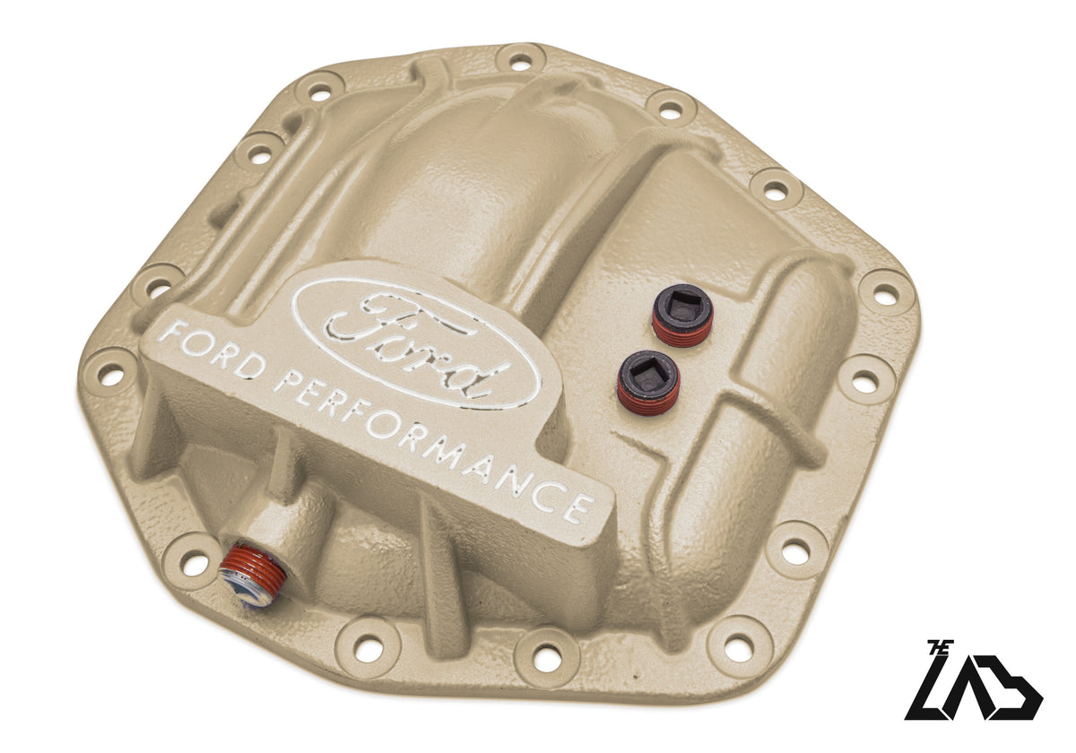 Ford Performance M-4033-DR Bronco Raptor rear differential cover, Desert Sand, white letter fill