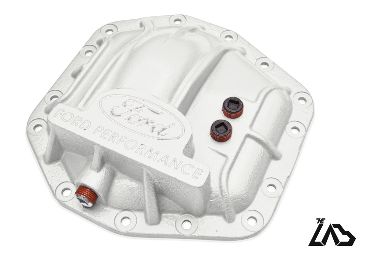 Ford Performance M-4033-DR Bronco Raptor rear differential cover, Oxford White, white letter fill
