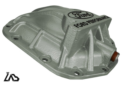 Ford Performance M-4033-BR rear differential cover, Cactus Gray, black letter fill