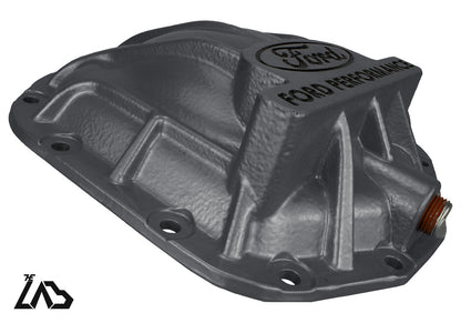 Ford Performance M-4033-BR rear differential cover, Carbonized Gray, black letter fill