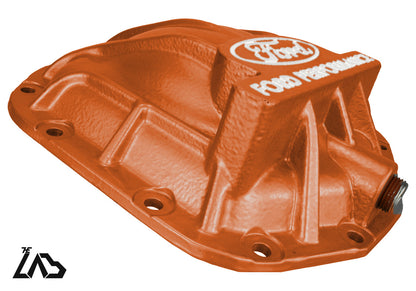 Ford Performance M-4033-BR rear differential cover, Cyber Metallic Orange, white letter fill