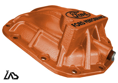 Ford Performance M-4033-BR rear differential cover, Cyber Metallic Orange, black letter fill