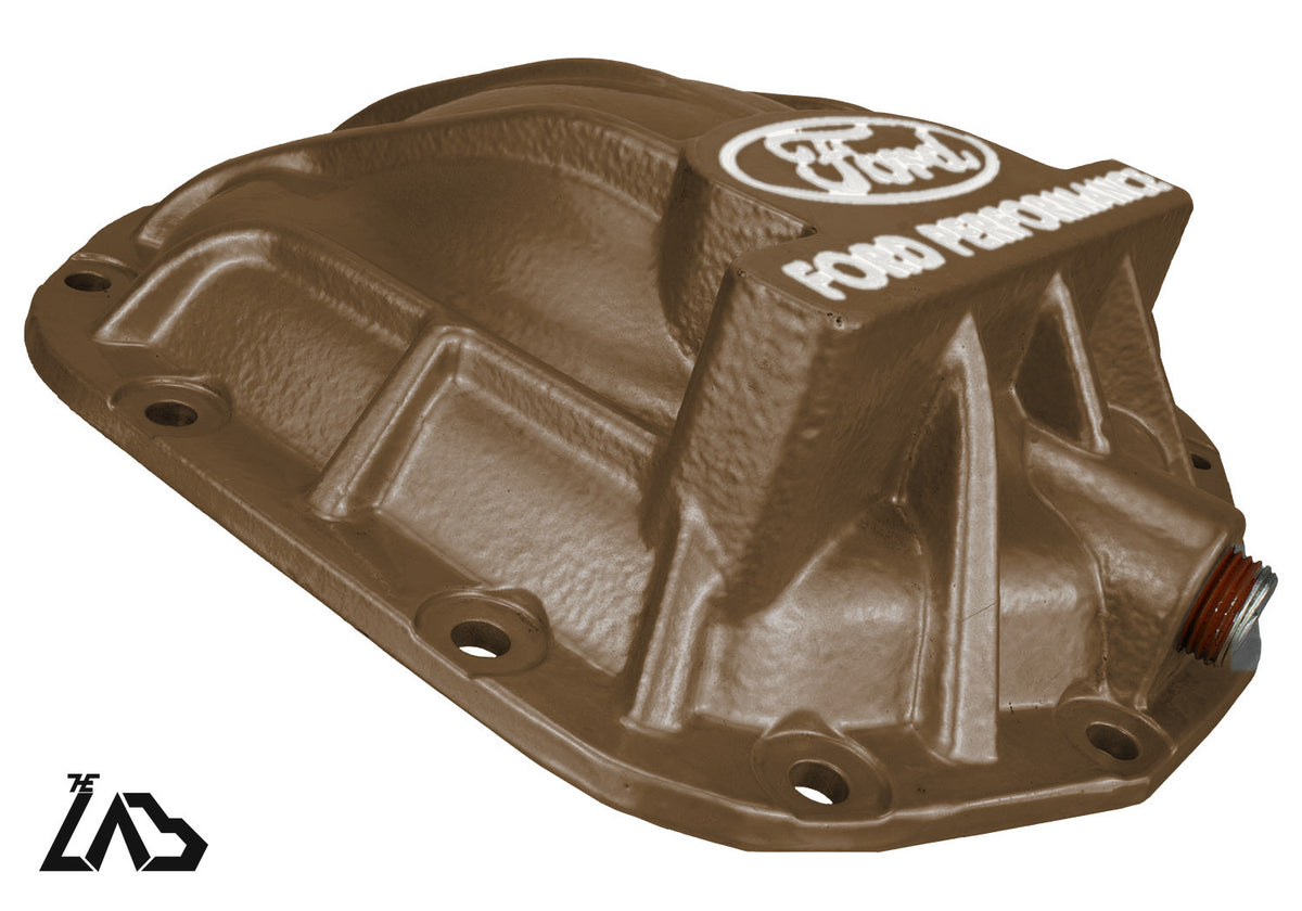 Ford Performance M-4033-BR rear differential cover, Sinister Bronze, white letter fill