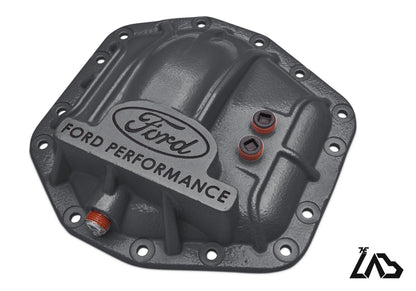 Ford Performance M-4033-DR Bronco Raptor rear differential cover, Carbonized Gray, black letter fill