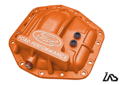 Ford Performance M-4033-DR Bronco Raptor rear differential cover, Code Orange, white letter fill