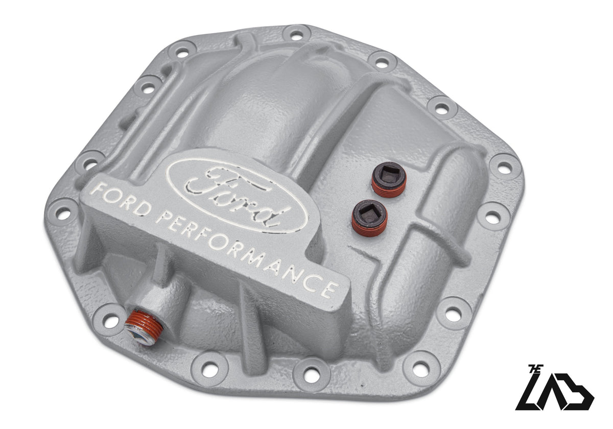 Ford Performance M-4033-DR Bronco Raptor rear differential cover, Iconic Silver, white letter fill