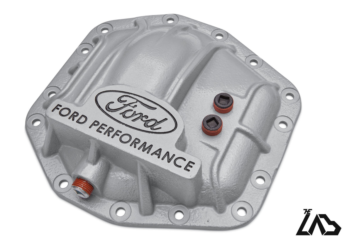 Ford Performance M-4033-DR Bronco Raptor rear differential cover, Iconic Silver, black letter fill
