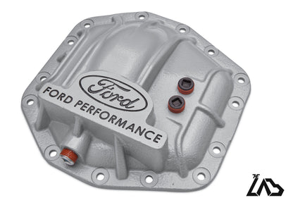 Ford Performance M-4033-DR Bronco Raptor rear differential cover, Iconic Silver, black letter fill