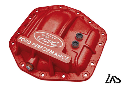 Ford Performance M-4033-DR Bronco Raptor rear differential cover, Race Red, white letter fill