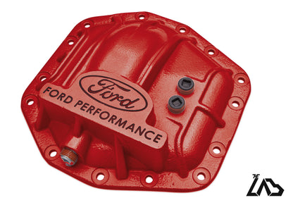 Ford Performance M-4033-DR Bronco Raptor rear differential cover, Race Red, black letter fill