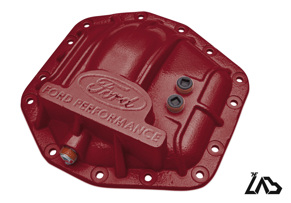 Ford Performance M-4033-DR Bronco Raptor rear differential cover, Ruby Red, no letter fill