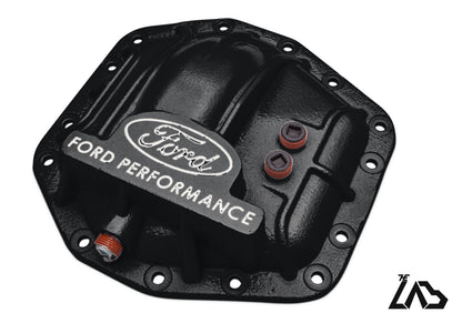 Ford Performance M-4033-DR Bronco Raptor rear differential cover, Shadow Black, white letter fill