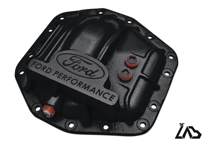 Ford Performance M-4033-DR Bronco Raptor rear differential cover, Shadow Black, black letter fill
