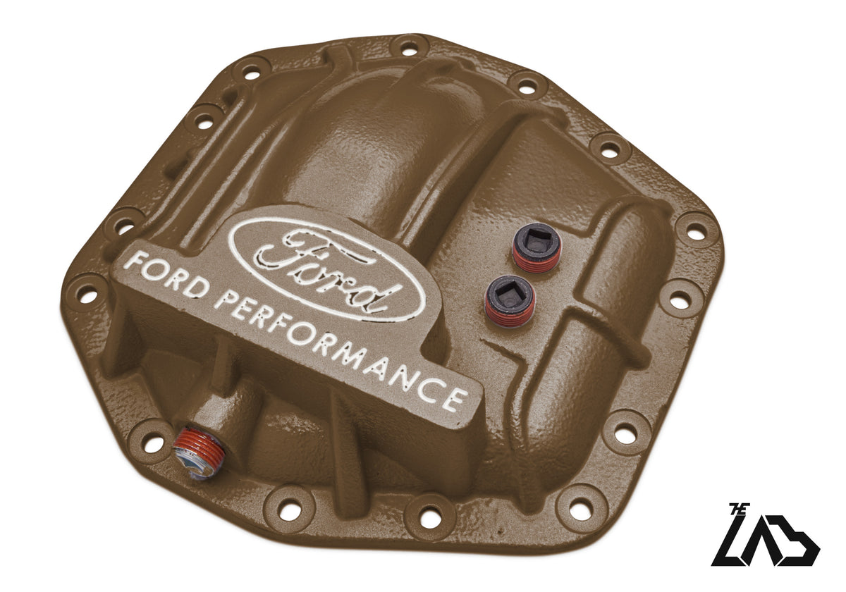 Ford Performance M-4033-DR Bronco Raptor rear differential cover, Sinister Bronze, white letter fill