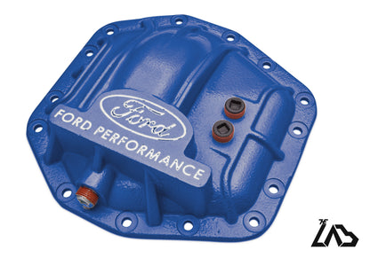 Ford Performance M-4033-DR Bronco Raptor rear differential cover, Velocity Blue, white letter fill